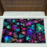 Colorix Carpet Geometrik Desenli Dekoratif Kapı Önü Paspası No: 1718 Pembe (Yazısız) 45 x 70