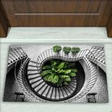 Colorix Carpet Merdiven Desenli Dekoratif Kapı Önü Paspası No: 1081 Gri (Yazısız) 45 x 70
