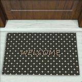 Colorix Carpet Modern Desenli Dekoratif Kapı Önü Paspası No: 1046 Siyah (Welcome) 45 x 70