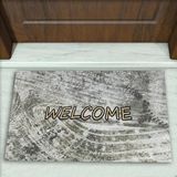 Colorix Carpet Modern Desenli Dekoratif Kapı Önü Paspası No: 1506 Gri (Welcome) 45 x 70