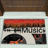 Colorix Carpet Müzik Desenli Dekoratif Kapı Önü Paspası No: 2197 - Çok Renkli - Yazısız