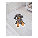 Colorix Carpet Özel Kesim Köpek Desenli Kaymaz Taban Paspas No: 162 Gri 60 x 80