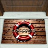 Colorix Carpet Parke Can Simit Desenli Dekoratif Kapı Önü Paspası No: 1377 Kahverengi (Welcome) 45 x 70