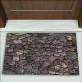 Colorix Carpet Taş Desenli Dekoratif Kapı Önü Paspası No: 1557 Gri (Yazısız) 45 x 70