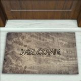 Colorix Carpet Toprak Desenli Dekoratif Kapı Önü Paspası No: 1056 Gri (Welcome) 45 x 70