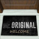 Colorix Carpet Yazı Desenli Dekoratif Kapı Önü Paspası No: 1813 Siyah (Welcome) 45 x 70