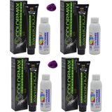 Colormax 056 Çilek Kırmızısı - Oksidan Krem 90 ml 4'lü