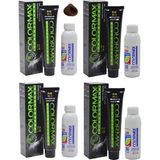 Colormax 5.34 Çikolata Kahve 4'lü Saç Boyası + 4x90 ML Oksidan Krem