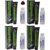 Colormax 7.35 Kumral Dore Akaju - Oksidan Krem 90 ml 4'lü