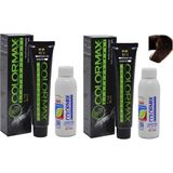 Colormax Koyu Kumral Krem Saç Boyası + Oksidan Krem 90 ml 2'li Uzun Süre Kalıcı Etki - 6