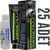 Colormax Kuaför Seti 60 ml 25 Adet Saç Boyası + 25 Adet 90 ml Oksidan - Set boya