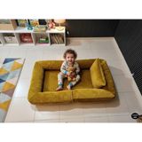 Colormix Bebek Yer Yatağı - Taşınabilir Bebek Oyun Alanı ve Aktivite Minderi - Bebek Odası Dekoratif Yatak - Hardal