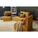 Colormix Koltuk Kanepe, Koltuk Takımı Tamamen Fermuarlı Yıkanabilir Silinebilir - Hardal