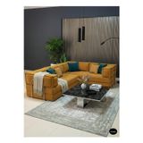 Colormix Modern L Koltuk Köşe Takımı - Tamamen Sünger Rahat Oturum - Gri Antrasit Modüler Köşe Koltuk