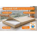 Colormix Yer Yatağı Tamamen Sünger 90X190 Çok Amaçlı Minder Balkon Koltuk Yatağı - Krem
