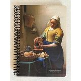 Colornote Papirüs Tuval, Çizgisiz (Düz) Defter, Spiralli, Sert Kapaklı (Ön Kapak Görseli; Süt Boşaltan Kadın - Johannes Vermeerr) 100 Yaprak- 16X23 cm