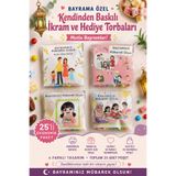 COLORPAK Bayrama Özel Kendinden Baskılı İkram Şeker ve Hediye Poşeti Şeffaf Yapışkanlı Torba 10x10 cm