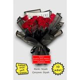 Colorpak Çiçek Buket Ambalaj Jelatin Kağıdı Siyah Zemin ve Siyah Kenarlı Mat Opp 55X55CM 10ADET Dayanıklı