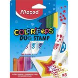 Color'peps Duo Stamp Jumbo Keçeli Kalem 8 Renk 846808