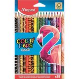 Color'Peps Hayvan Karakter Kuru Boya Kalemi 18 Renk 832218