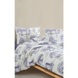 Colorpool Contour Touchen 200x220 cm Mor Beyaz Çift Kişilik Nevresim Takımı