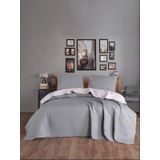 Colors & Colors Dilara 220x240 Gri / Açık Gri Çift Kişilik Yatak Örtüsü Seti