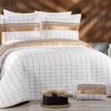 Colors Micro Çift Kişilik Yatak Örtüsü Krem Gold