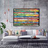 Colors Yağlı Boya Dokulu Tablo 75X100 Gümüş Çerçeveli
