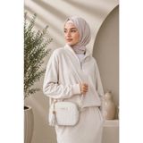 COLORSHERE Kadın Beyaz Kroko Desen Çapraz Askılı Omuz Çantası Günlük Spor Şık Kullanım