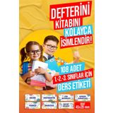 colortouch 108 Adet Ders Etiketi Beyaz İlkokul Ders İsimleri Etiketi Defter Etiketi Kitap Etiketi Ders Sticker