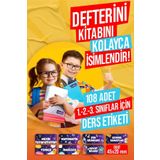 colortouch 108 Adet Ders Etiketi İlkokul Ders İsimleri Etiketi Defter Etiketi Kitap Etiketi Ders Sticker