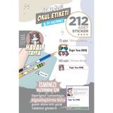 colortouch 212 ADET Havalı Tayfa Temalı Okul Etiketi Sticker Kalem Etiket Defter Etiket Kişiye Özel İsim Etiket