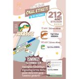 colortouch 212 ADET Jurassıc Temalı Okul Etiketi Sticker Kalem Etiket Defter Etiket Kişiye Özel İsim Etiket