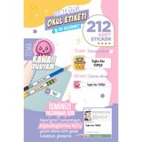 colortouch 212 ADET Kawaii Dünyam Temalı Okul Etiketi Sticker Kalem Etiket Defter Etiket Kişiye Özel İsim Etiket