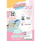 colortouch 212 ADET Minik Kalpler Temalı Okul Etiketi Sticker Kalem Etiket Defter Etiket Kişiye Özel İsim Etiket