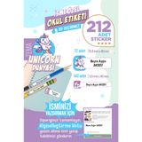 colortouch 212 ADET Unicorn Dünyası Temalı Okul Etiketi Sticker Kalem Etiket Defter Etiket Kişiye Özel İsim Etiket