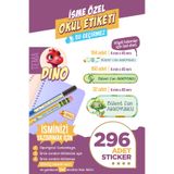 colortouch 296 ADET Dino temalı Okul Etiketi Kalem Etiketi Defter Etiketi Kişiye Özel İsim Etiketi