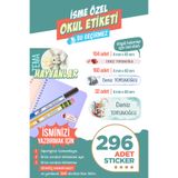 colortouch 296 ADET Hayvanlar Temalı Okul Etiketi Kalem Etiketi Sticker Defter Etiketi Kişiye Özel İsim Etiketi