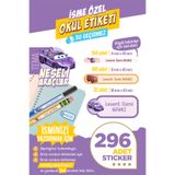 colortouch 296 ADET Neşeli Araçlar Temalı Okul Etiketi Sticker Kalem Etiket Defter Etiket Kişiye Özel İsim Etiket