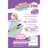 colortouch 296 ADET Salyangoz Temalı Okul Etiketi Sticker Kalem Etiketi Defter Etiketi Kişiye Özel İsim Etiketi