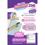 colortouch 296 ADET Tilki Temalı Okul Etiketi Sticker Kalem Etiketi Defter Etiketi Kişiye Özel İsim Etiketi