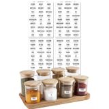 colortouch Beyaz 108 Adet Baharat Bakliyat Kuruyemiş Kavanoz Etiketi Sticker Düzenleyici