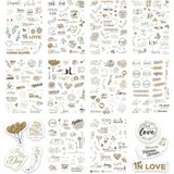 Colortouch Düğün Sticker Seti, 325 Adet Çıkartma, Misafir, Konuk Defteri Veya Fotoğraf Albumü Için S