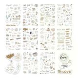 Colortouch Düğün Sticker Seti, 325 Adet Çıkartma, Misafir, Konuk Defteri Veya Fotoğraf Albumü İçin Sevgi Dolu Vintage Love Temalı, Dekorasyo
