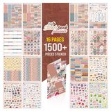 colortouch Planner Sticker Set - 1500+ Adet Çıkartma - Takvim, Ajanda, Günlük, Planlayıcı, Not Defteri, Journal için Düzenleyici Etiketler - Scrapbook Sticker - Stickeralbum - 3 Aylık Sticker Book