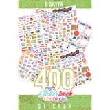 colortouch Rengarenk Sticker Book-400 Adet Etiket Kitabı - Sticker Seti