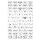 colortouch Şeffaf 107 Adet Baharat Bakliyat Kuruyemiş Kavanoz Sticker Etiket