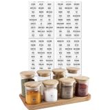 colortouch Şeffaf 108 Adet Baharat Bakliyat Kuruyemiş Kavanoz Etiketi Sticker Düzenleyici
