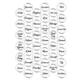 colortouch Şeffaf 78 Adet Yuvarlak Baharat Bakliyat Kavanoz Etiketi -4 Cm X 4 Cm Sticker