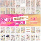 Colortouch Sticker Set - 2500+ Adet, 32 Sayfa Çıkartma - Planner, Takvim, Ajanda, Günlük, Planla - Standart